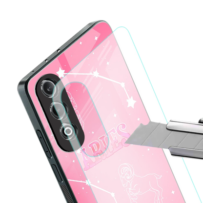 Aries Aura stylish phone case for oneplus nord ce 4 | glossy glass and slim fit