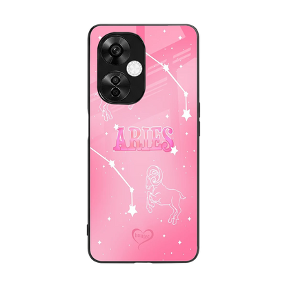 Aries Aura back phone cover | glass case for oneplus nord ce 3 lite