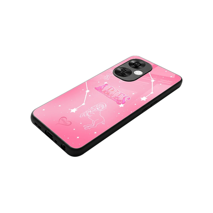 Aries Aura stylish phone case for oneplus nord ce 3 lite | glossy glass and slim fit
