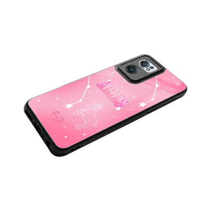 Aries Aura stylish phone case for oneplus nord ce 2 | glossy glass and slim fit