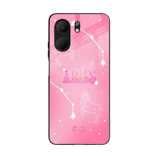Aries Aura back phone cover | glass case for oppo a5x 5g