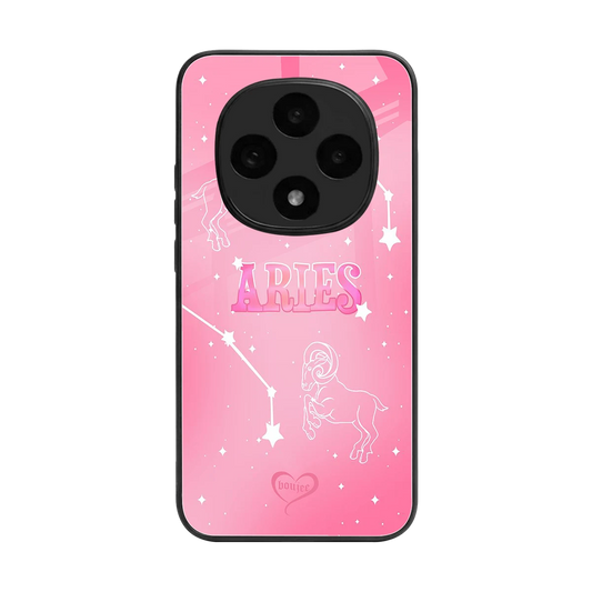 Aries Aura back phone cover | glass case for oppo f31 pro 5g