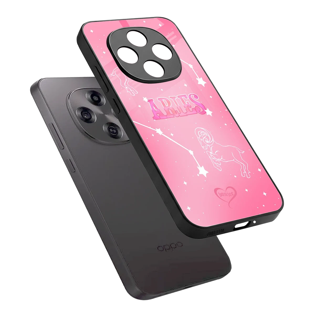 Aries Aura sleek oppo f31 pro 5g cover with tempered glass back and TPU edges