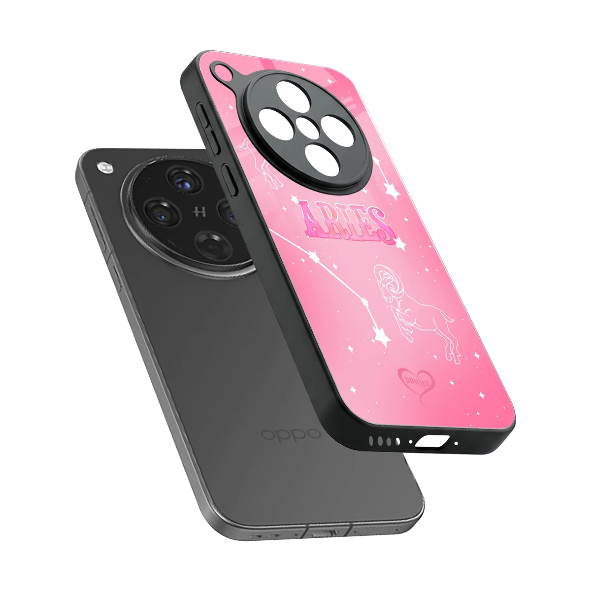 Aries Aura sleek oppo find x8 cover with tempered glass back and TPU edges