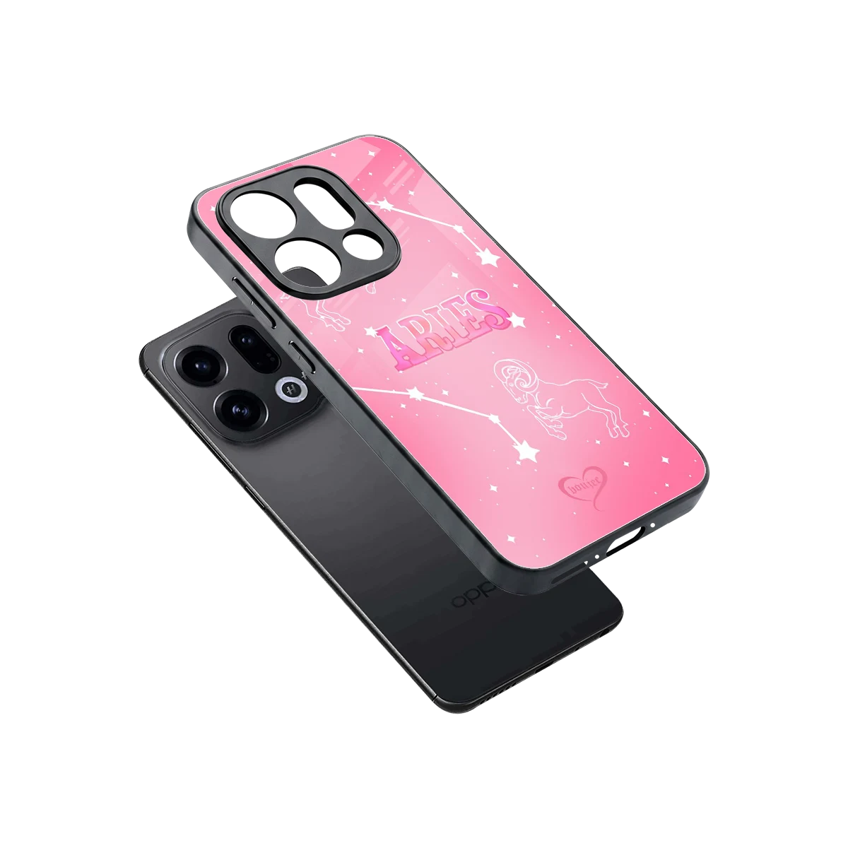 Aries Aura sleek oppo find x9 cover with tempered glass back and TPU edges