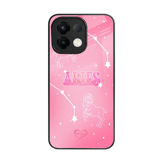 Aries Aura back phone cover | glass case for oppo k13 5g