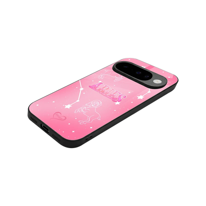 Aries Aura stylish phone case for google pixel 10 | glossy glass and slim fit
