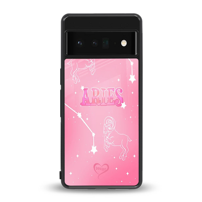 Aries Aura back phone cover | glass case for google pixel 6 pro