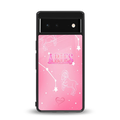 Aries Aura back phone cover | glass case for google pixel 6