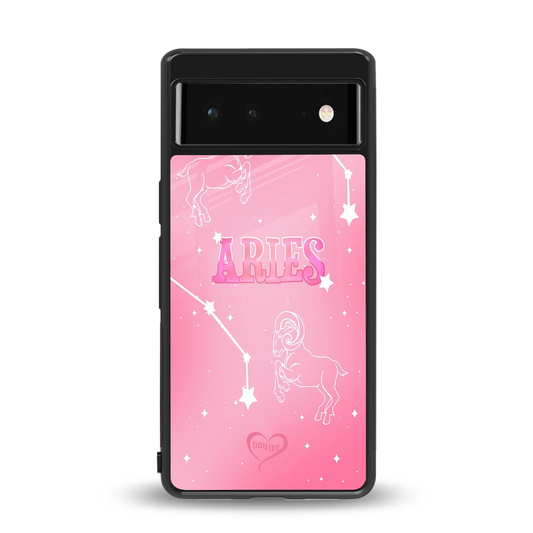 Aries Aura back phone cover | glass case for google pixel 6a