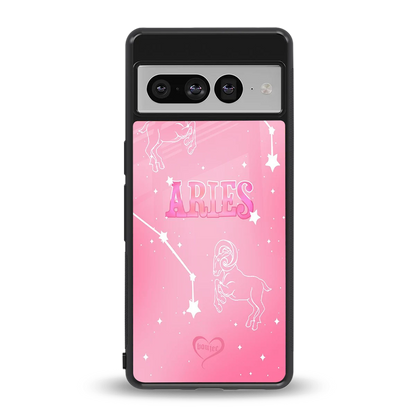 Aries Aura back phone cover | glass case for google pixel 7 pro