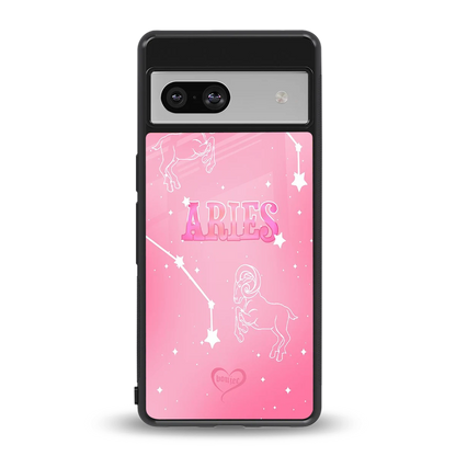 Aries Aura back phone cover | glass case for google pixel 7