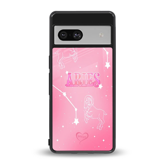 Aries Aura back phone cover | glass case for google pixel 7