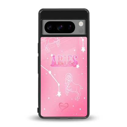 Aries Aura back phone cover | glass case for google pixel 8 pro
