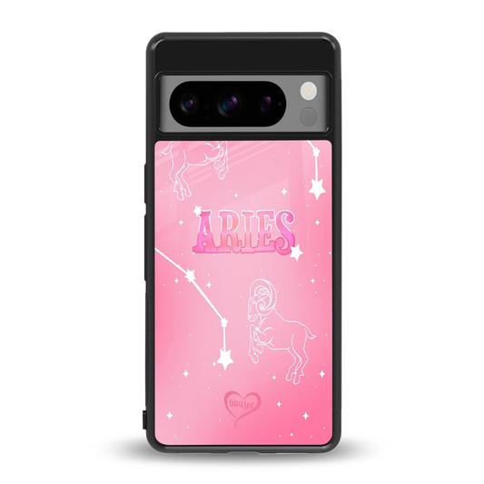 Aries Aura back phone cover | glass case for google pixel 8 pro