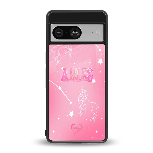 Aries Aura back phone cover | glass case for google pixel 8