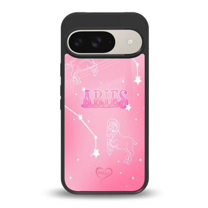 Aries Aura back phone cover | glass case for google pixel 9