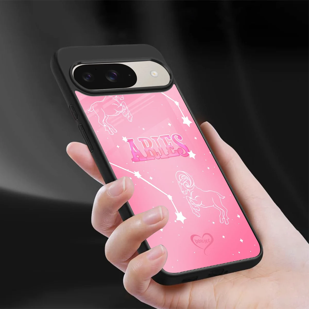 Aries Aura sleek google pixel 9 cover with tempered glass back and TPU edges