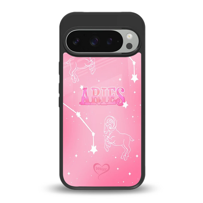 Aries Aura back phone cover | glass case for google pixel 9 pro xl