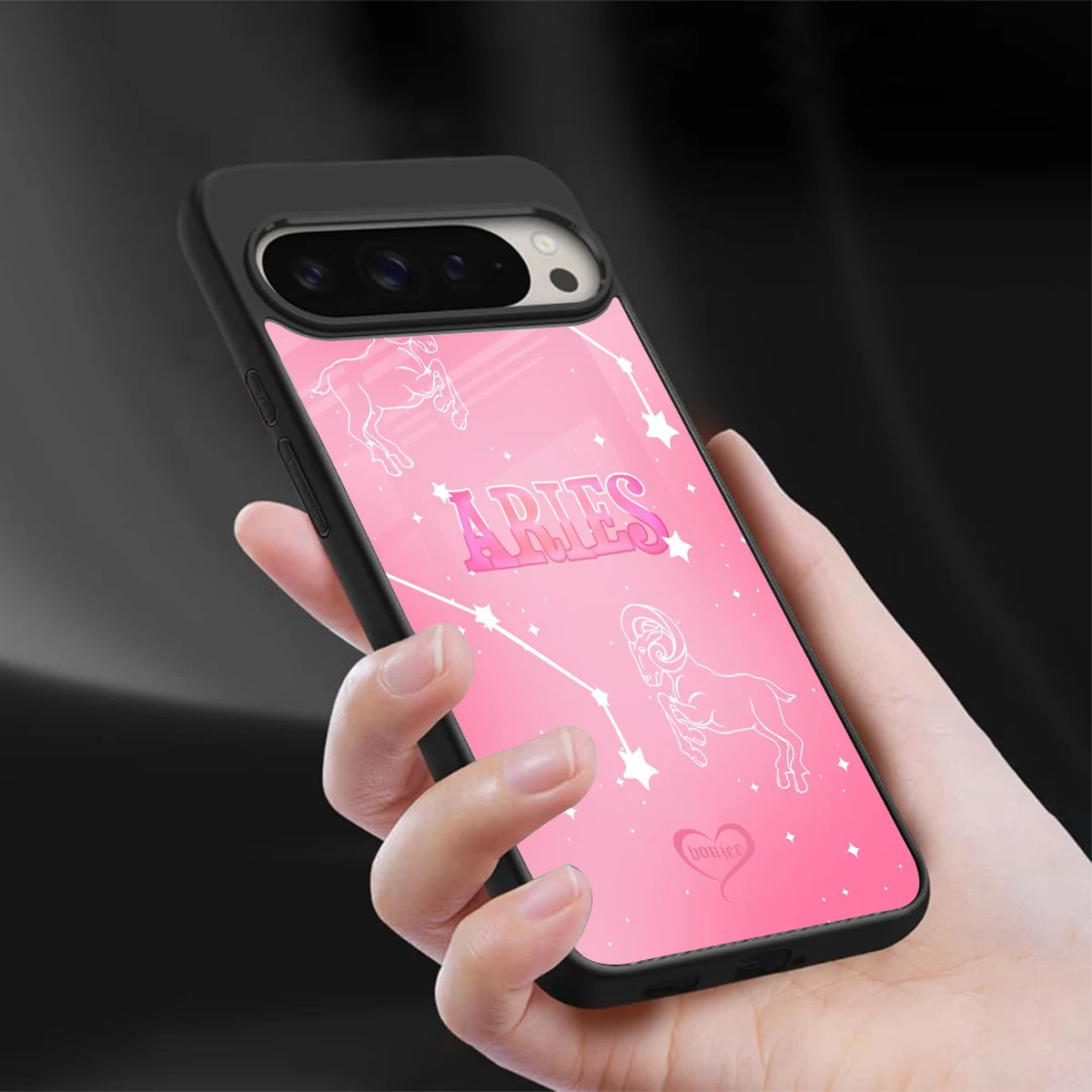 Aries Aura sleek google pixel 9 pro xl cover with tempered glass back and TPU edges