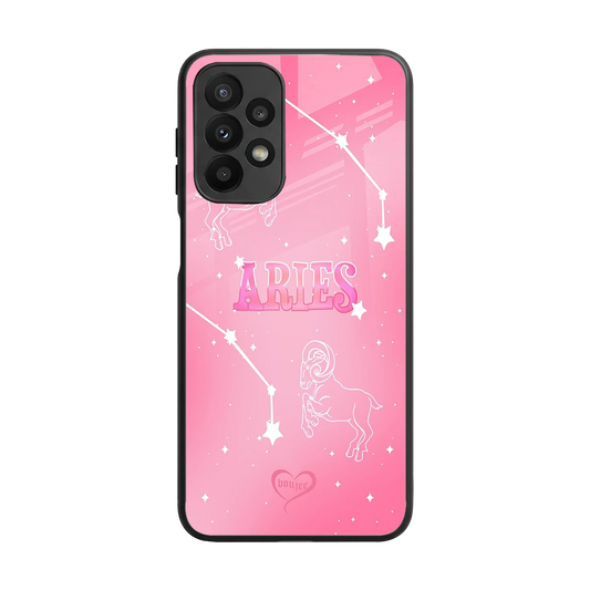 Aries Aura back phone cover | glass case for samsung galaxy a23