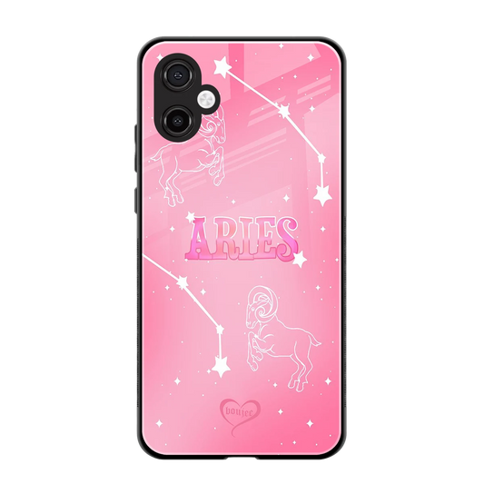 Aries Aura back phone cover | glass case for samsung galaxy a06 5g