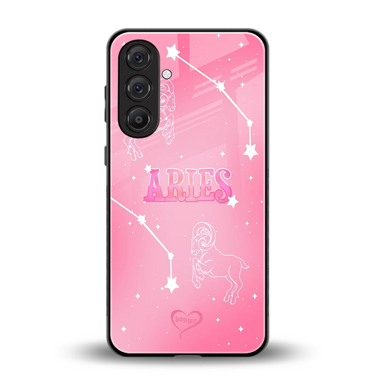 Aries Aura back phone cover | glass case for samsung galaxy m36 5g