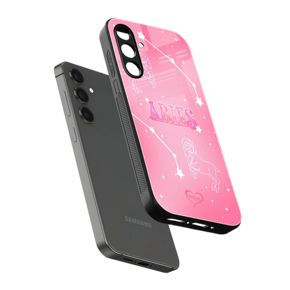 Aries Aura sleek samsung galaxy m35 5g cover with tempered glass back and TPU edges