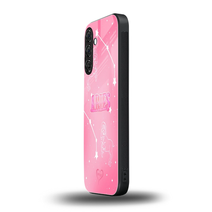 Aries Aura samsung galaxy m35 5g mobile cover | shockproof glass phone case