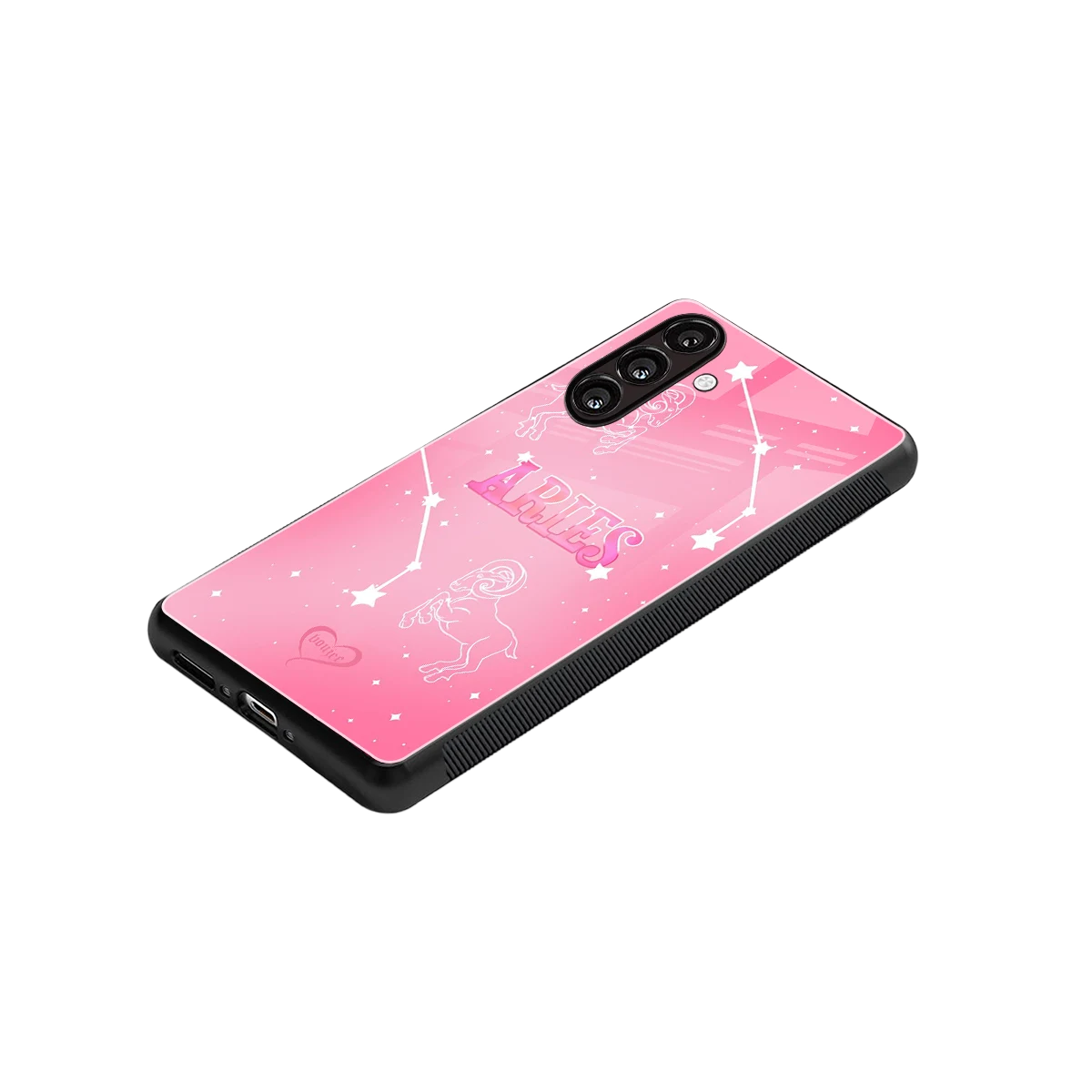 Aries Aura stylish phone case for samsung galaxy m35 5g | glossy glass and slim fit