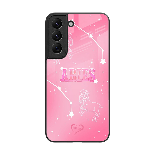 Aries Aura back phone cover | glass case for samsung galaxy s22