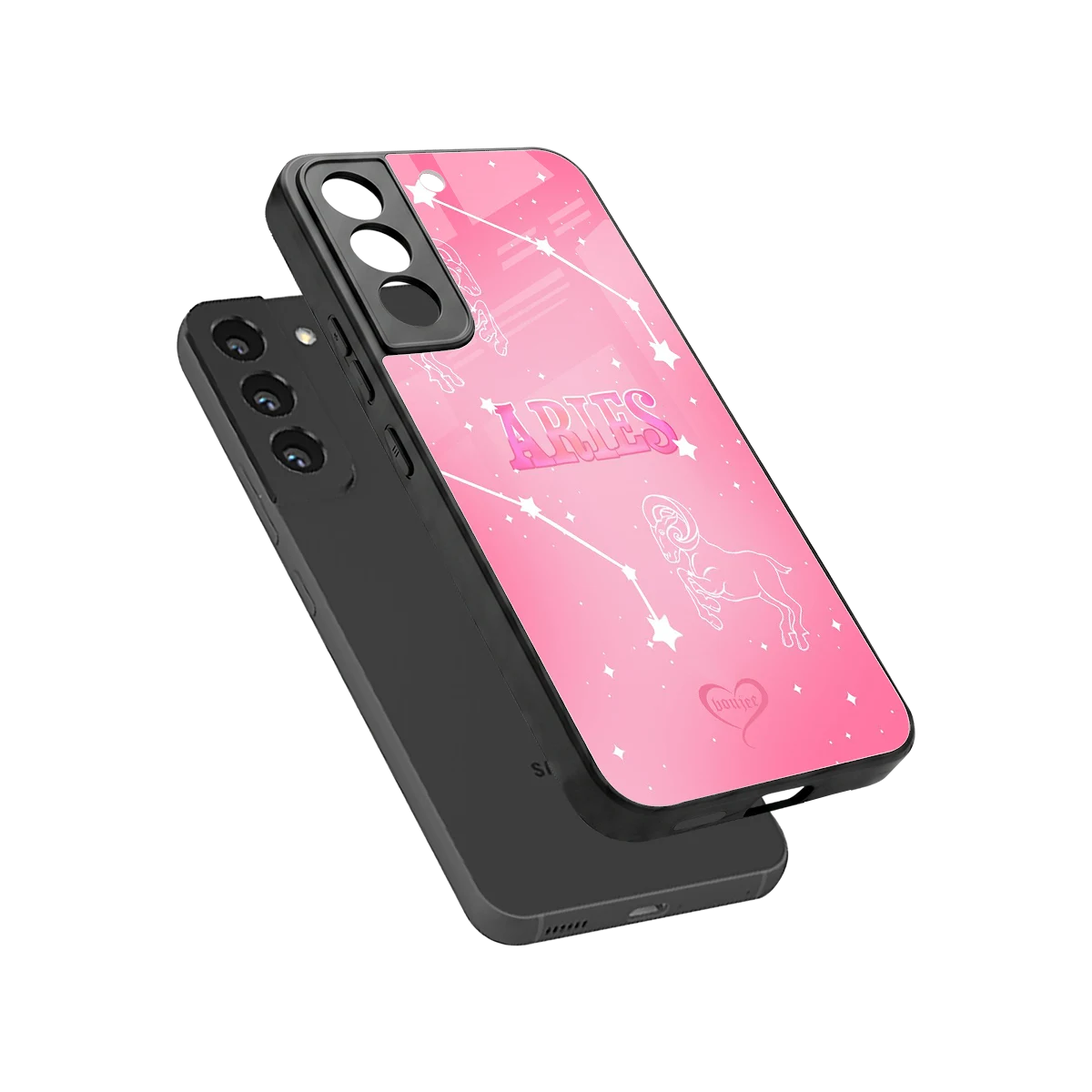 Aries Aura sleek samsung galaxy s22 cover with tempered glass back and TPU edges