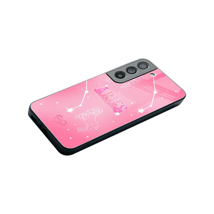 Aries Aura stylish phone case for samsung galaxy s22 | glossy glass and slim fit