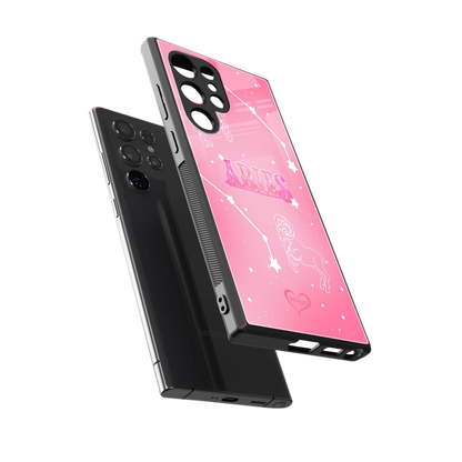 Aries Aura sleek samsung galaxy s23 ultra cover with tempered glass back and TPU edges