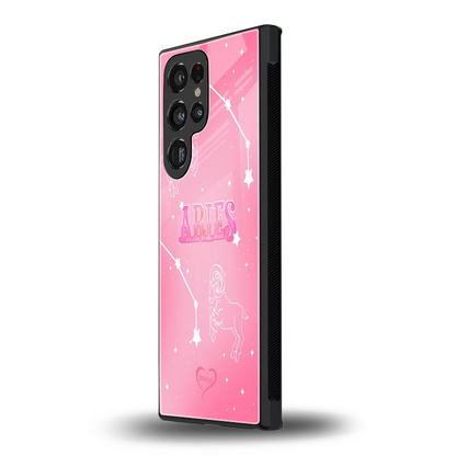 Aries Aura samsung galaxy s23 ultra mobile cover | shockproof glass phone case