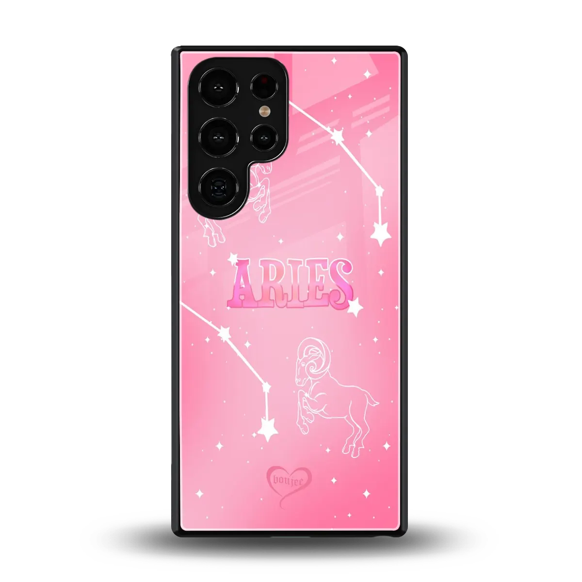 Aries Aura back phone cover | glass case for samsung galaxy s25 ultra