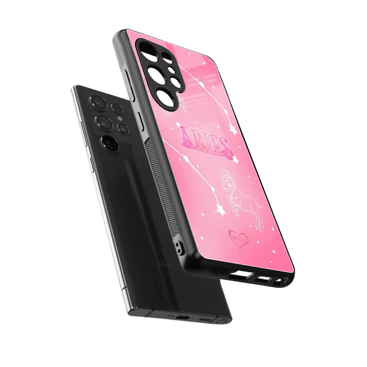 Aries Aura sleek samsung galaxy s25 ultra cover with tempered glass back and TPU edges