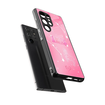 Aries Aura sleek samsung galaxy s25 ultra cover with tempered glass back and TPU edges