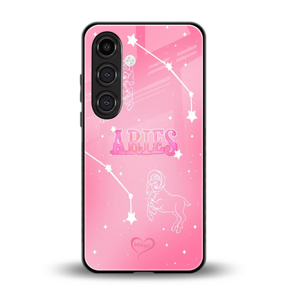 Aries Aura back phone cover | glass case for samsung galaxy s24