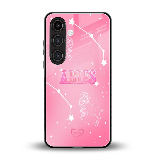 Aries Aura back phone cover | glass case for samsung galaxy s24