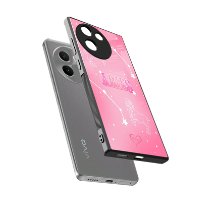 Aries Aura sleek vivo v30e cover with tempered glass back and TPU edges