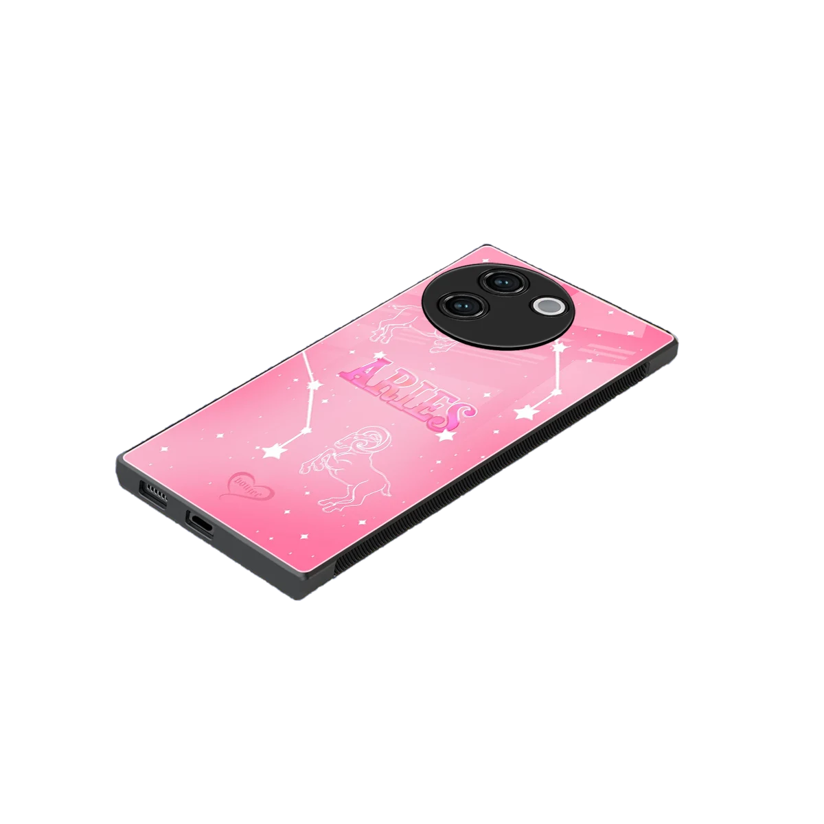 Aries Aura stylish phone case for vivo v30e | glossy glass and slim fit