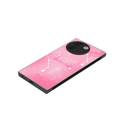 Aries Aura stylish phone case for vivo v30e | glossy glass and slim fit