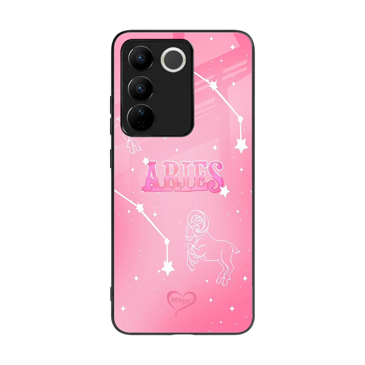 Aries Aura back phone cover | glass case for vivo v27 5g