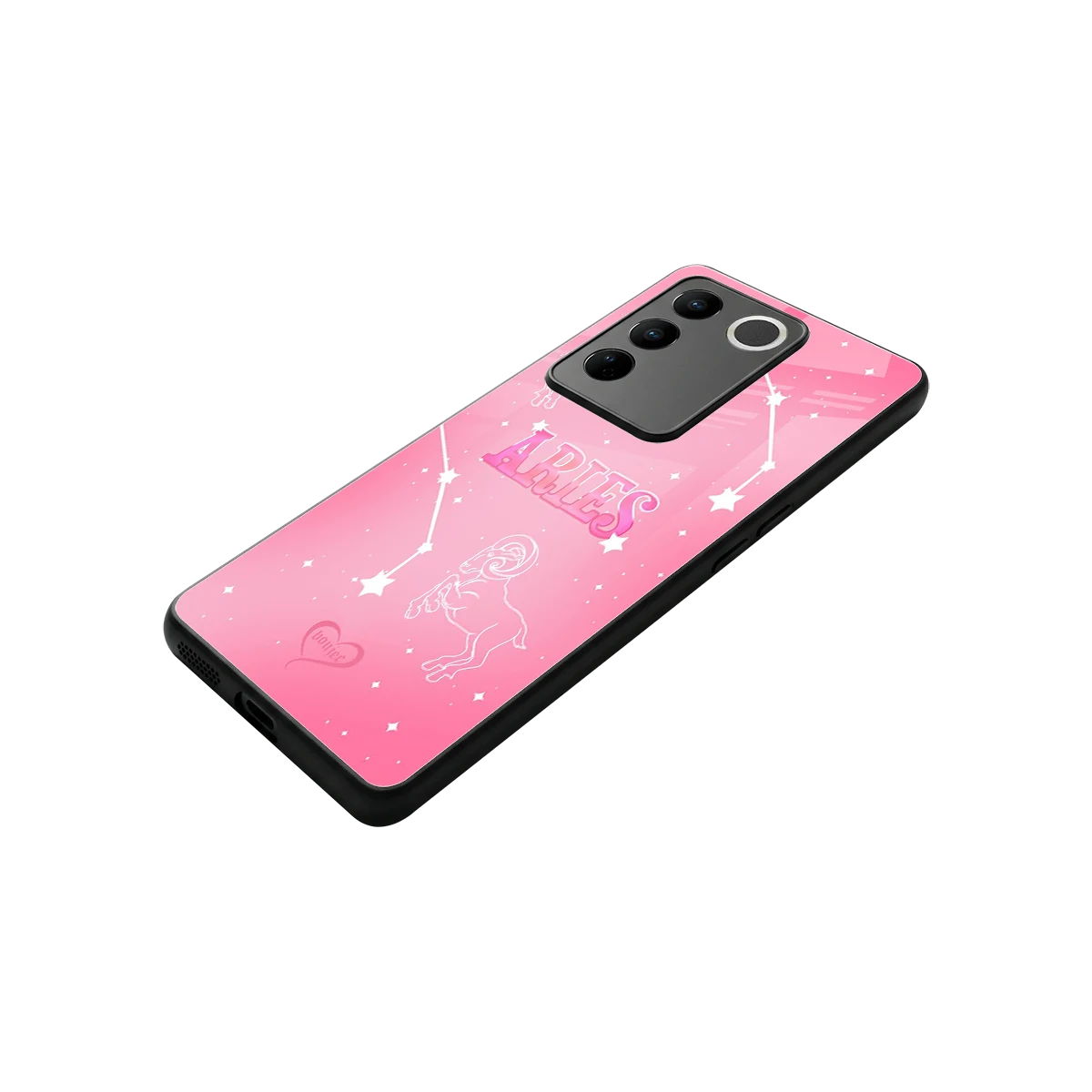 Aries Aura stylish phone case for vivo v27 5g | glossy glass and slim fit