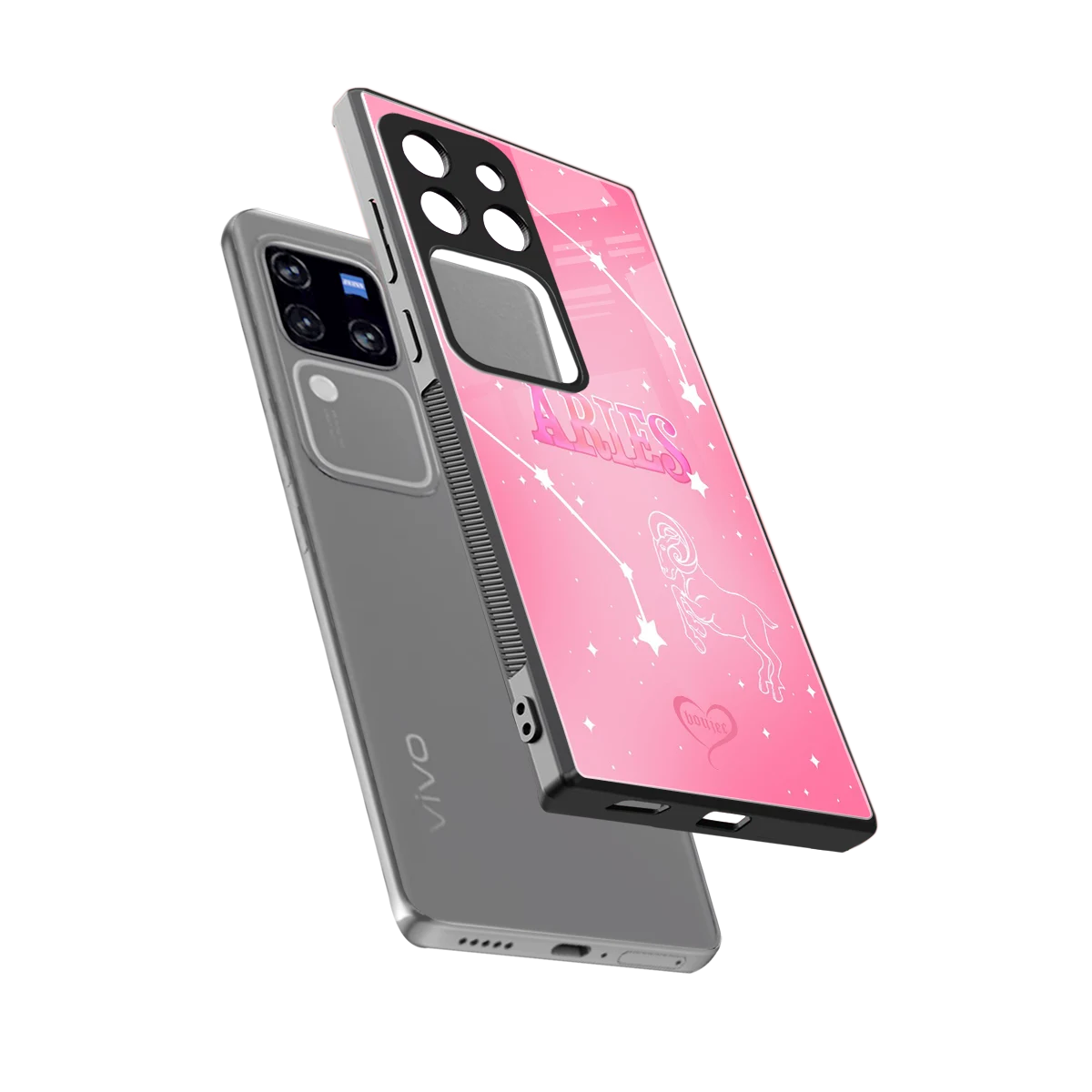 Aries Aura sleekvivo v30 pro cover with tempered glass back and TPU edges
