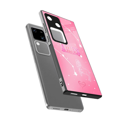 Aries Aura sleek vivo v30 cover with tempered glass back and TPU edges