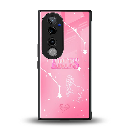 Aries Aura back phone cover | glass case for vivo v40 pro