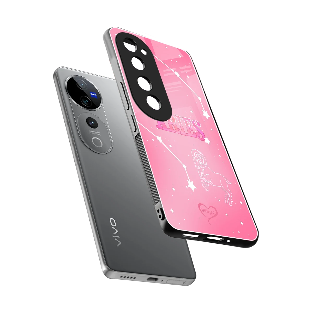 Aries Aura sleek vivo v40 pro cover with tempered glass back and TPU edges