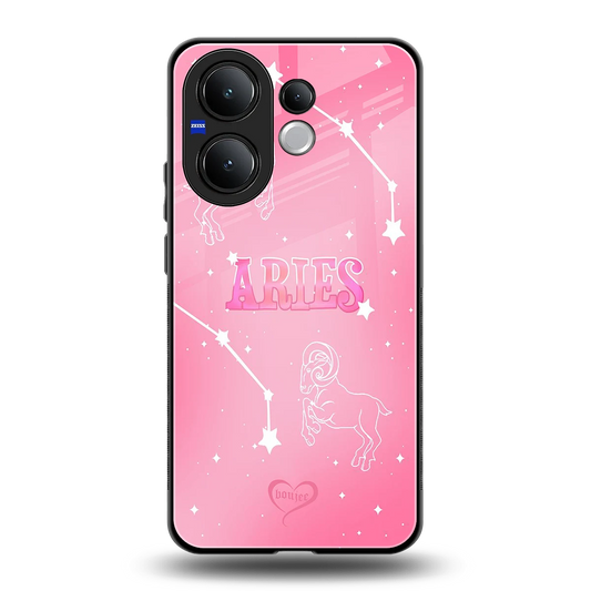 Aries Aura back phone cover | glass case for vivo v60